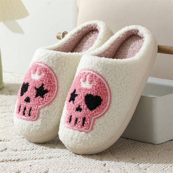 Halloween Winter Cotton Slippers Women & Men Indoor Home Plush Warm Slippers