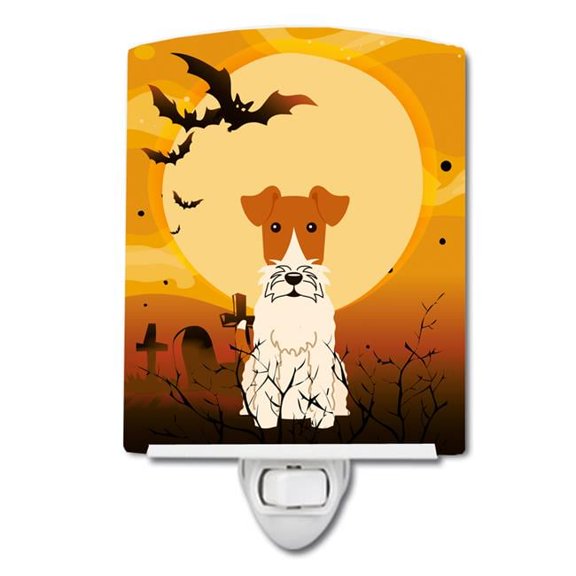 Halloween Wire Fox Terrier Ceramic Night Light