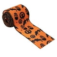 thumbnail image 1 of Halloween Wired Edge Ribbon Bat Spider Web Skull Pumpkin Print Decorative Grosgrain Ribbon for Wreaths DIY Crafts Gift Wrapping Party Decorations Orange Black Holiday Supplies, 1 of 4