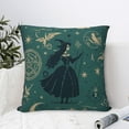 thumbnail image 1 of Halloween Witch-7 Throw Pillow Covers Sofa Rustic Home Decor For Living Room Bedroom Bed Cushion Outdoor 18"X18", 1 of 5