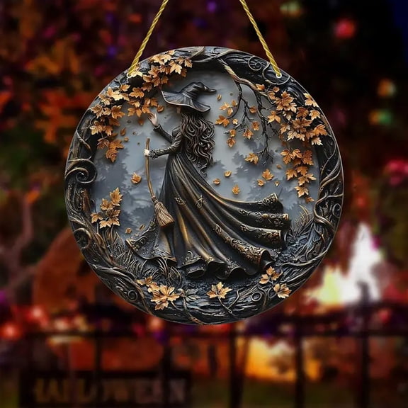 Halloween Witch Academy Magical Magics Ornament 2D Acrylic Doors Windows Room Pendants Halloween Hanging Decorations