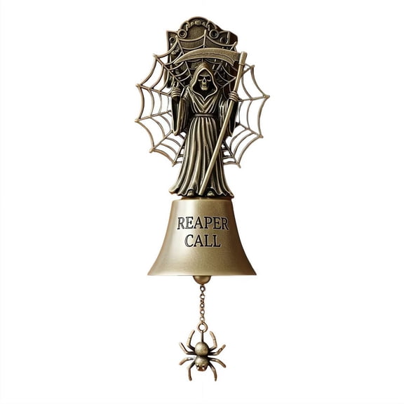 Halloween Witch Bell, Cast Iron Halloween Door Hanger Bell, Outdoor Decorative Bell for Decoration, for Front Door, Porch, Home and Wall Decor