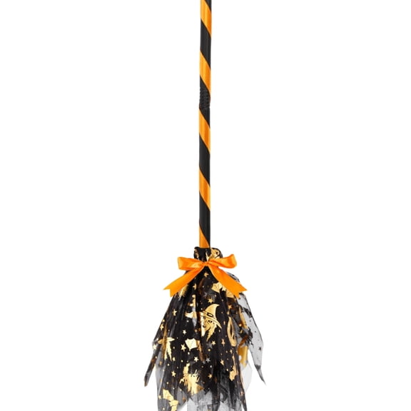 Halloween Witch Broom Halloween Magic Broom Cosplay Props for Halloween Costume Haunted House Decor, Masquerade Show Dress Up Dance Party Supplies