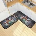 thumbnail image 1 of Halloween Witch Cat Kitchen Rugs 2 Pieces, Spooky Night Floor Mat Room Area Rug Washable Carpet Perfect for Living Room Bedroom Entryway Carpet Runner, 1 of 7