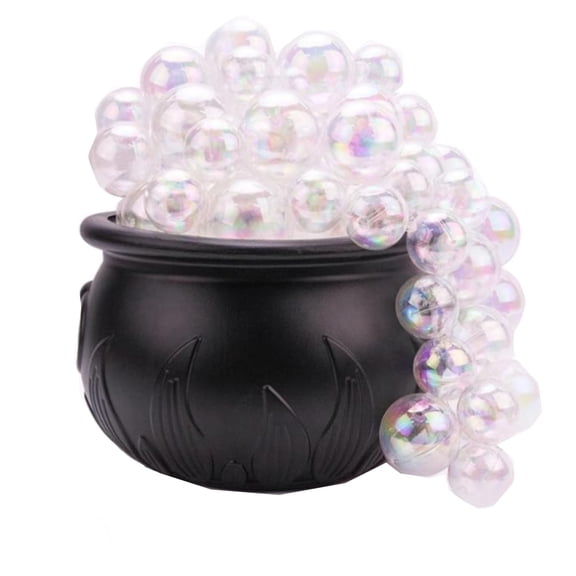 Halloween Witch Cauldron Bubble Machine with Remote Control 8 Lighting Modes Decorative Bucket for Indoor Outdoor Use