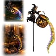 thumbnail image 1 of Halloween Witch Cauldron Garden Light,Fantasy Waterfall-Style Colorful Light-Flow Witch's Garden Stake Light, 1 of 9
