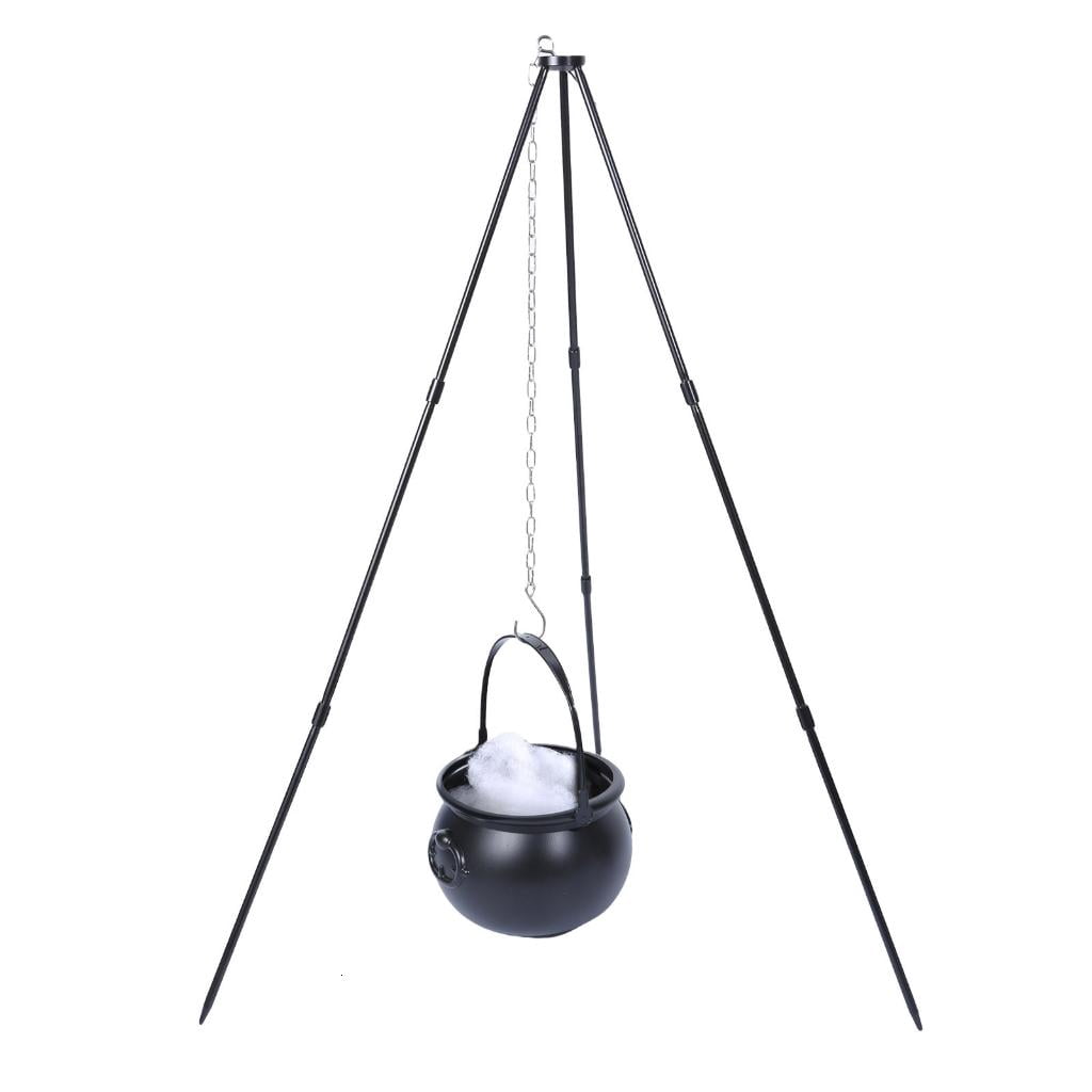 Halloween Witch Cauldron on Tripod with Lights Large Outdoor Party ...