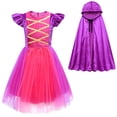 thumbnail image 1 of Halloween Witch Costume for Girls with Cape Sanderson Sisters Dress Set, 1 of 5