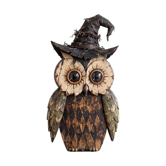 Halloween Witch Decor 4 Inch Vintage Spooky Halloween Decor Indoor Halloween Table Decor Rustic Fall Home Decor for Shelf and Tabletop Display, 1 Pack