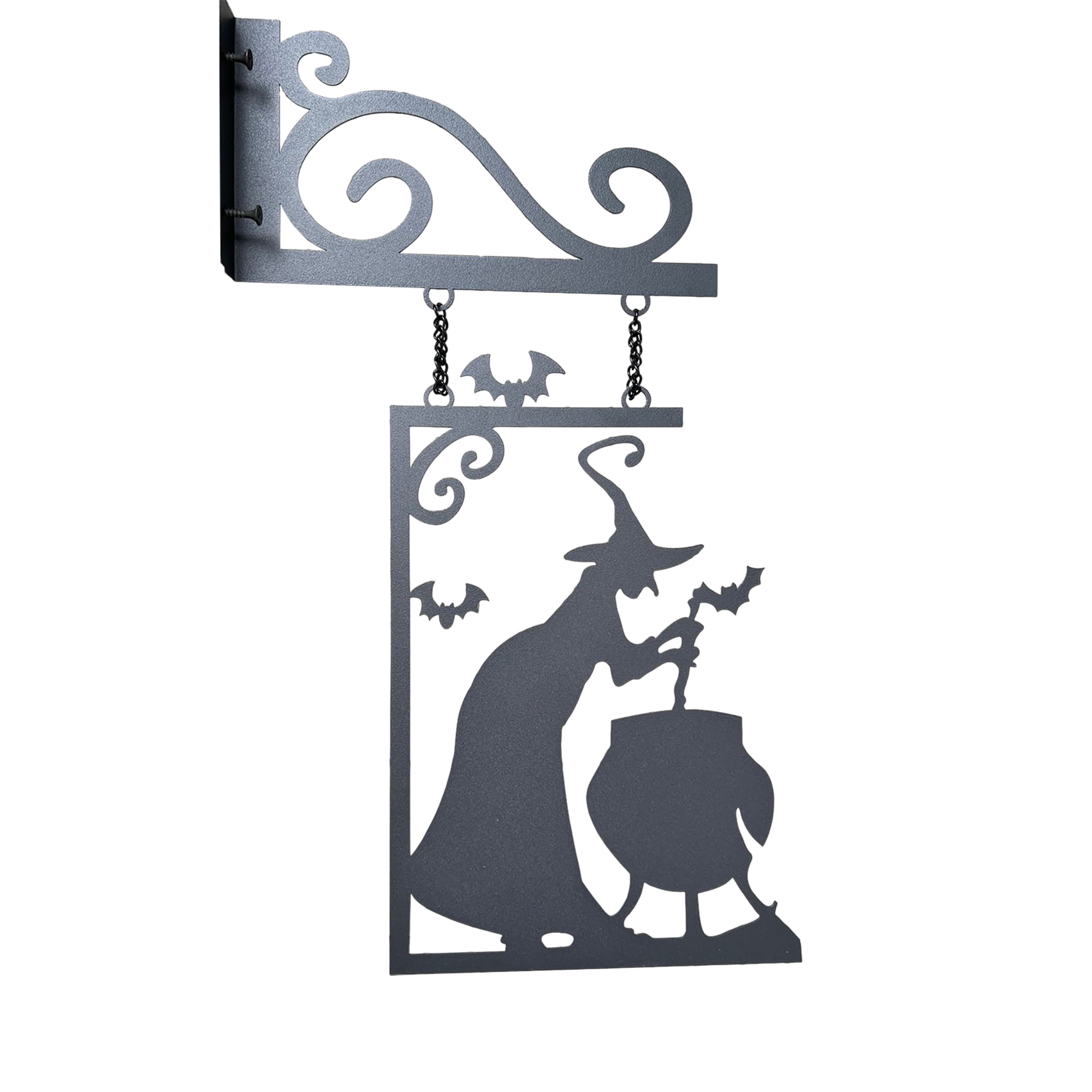 Halloween Witch Decorations Vintage Witch Silhouette Metal Art Statues