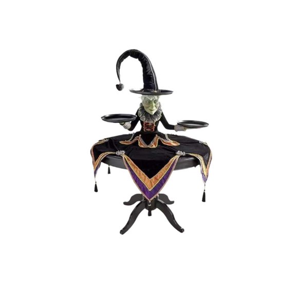 Halloween Witch Display Stand, Spooky Decorative Figurine Holder, Gothic Party Tabletop Ornament For Mantel Shelf Home Fall Holiday Decor