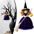 thumbnail image 1 of Halloween Witch Dolls,Cute Witch Ornaments,Hanging Spooky Decor,Cute Witch Plush Decorations For Halloween Trees,Doors,Walls,Party Decor,Haunted House,Indoor Home Decorations (Purple), 1 of 3