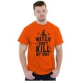thumbnail image 1 of Halloween Witch Don't Kill My Vibe Plus Size Crewneck Graphic Tee Shirt Brisco Brands 4X, 1 of 5
