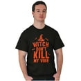 thumbnail image 1 of Halloween Witch Don't Kill My Vibe Plus Size Crewneck Graphic Tee Shirt Brisco Brands 2X, 1 of 5
