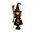 thumbnail image 1 of Halloween Witch Figurine,8 Inch Plaid Outfit Witch with Pumpkin Decor Desk Statue,Cute Holiday Table Centerpiece Decor,Women's Festival Gifts, 1 of 6