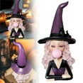 thumbnail image 1 of Halloween Witch Figurine,Blowing_Bubble Gum Witch Figurine Mystical Whimsical Witch Witchcraft Collectible Decoration, for Tabletop Desk Shelf Mantel Home Office Halloween Decorations, 1 of 7
