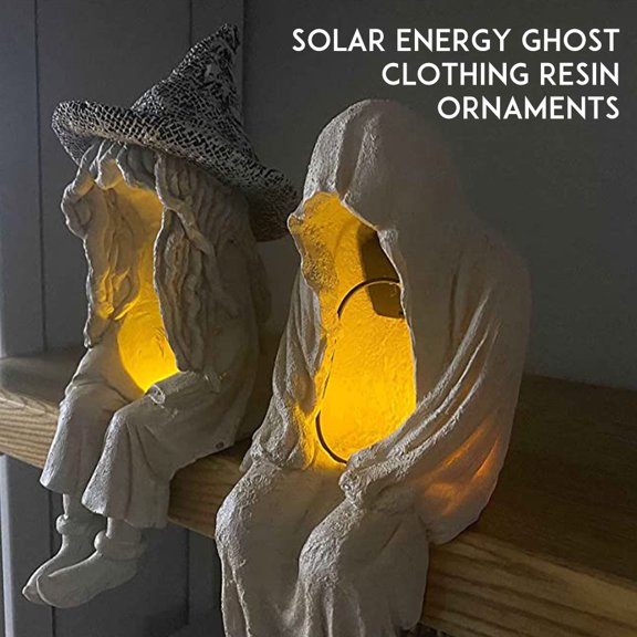 Halloween Witch Ghoul Solar LED Lamp Garden Decoration Light Hell's Messenger