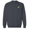 thumbnail image 1 of Halloween Witch Graphic Dark Heather Men's Cotton Pullover Sweatshirt, 1 of 1