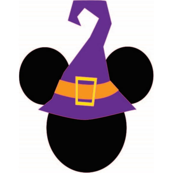 Halloween Witch Hat Cartoon Character Decors Wall Sticker Art Design Decal for Girls Boys Kids Room Bedroom Nursery Kindergarten Home Decor Stickers Wall Art Vinyl Decoration (20x12 inch)