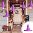 thumbnail image 1 of Halloween Witch Hat Decoration, Hanging Wizard Hat Ornament with Rope for Outdoor Yard Porch Tree Ceiling, Reusable Witch Hat Prop for Haunted House Party Classroom Decor, 1 of 6