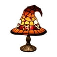 thumbnail image 1 of Halloween Witch Hat Desk Lamp Decoration – Resin Craft LED Table Light for Home Decor, Bedroom, Living Room, Party Ornament, Spooky Seasonal Gift, 1 of 5