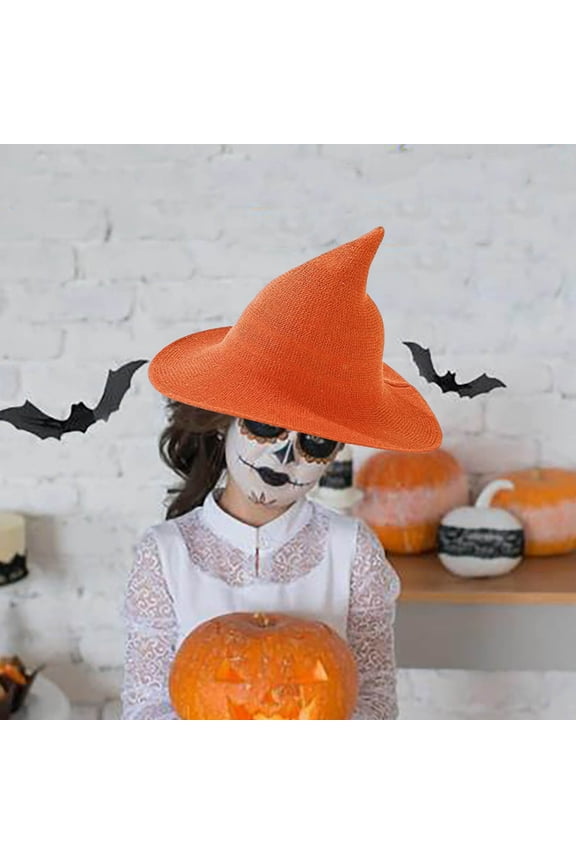Halloween Witch Hat Foldable Pointed Wizard Hat Cosplay Costume Accessory Magic Hat Lightweight Breathable Party Dress Up Festival Event Stage Photography Holiday Headwear