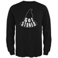 thumbnail image 1 of Halloween Witch Hat Get Stoned Pun Mens Long Sleeve T Shirt Black X-LG, 1 of 1