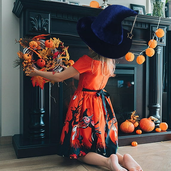 Halloween Witch Hat,Halloween Cap Pointed Witch Hats with Star Pendant,Costume Props Witch Hat for Halloween Party