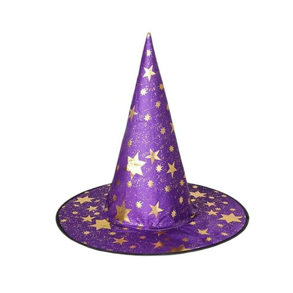 Halloween Witch Hat,Halloween Costume Accessories,Cosplay Witch Hat for Halloween Dress,Halloween Party Decorations for Adult,Women,Purple