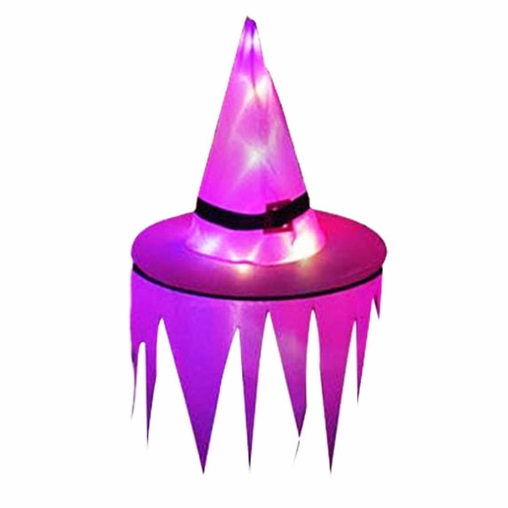 Halloween Witch Hat Lights Hanging Lighted Glowing Witch Hat Decorations Halloween Floating Light Up Witch Hats Indoor Outdoor Garden Yard Patio Tree Decor