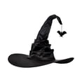 thumbnail image 1 of Halloween Witch Hat, Ruched Witch Hat, Halloween Costume Party Accessory, Bulk Pack for Dress up, Pointed Style Black#1, 1 of 6