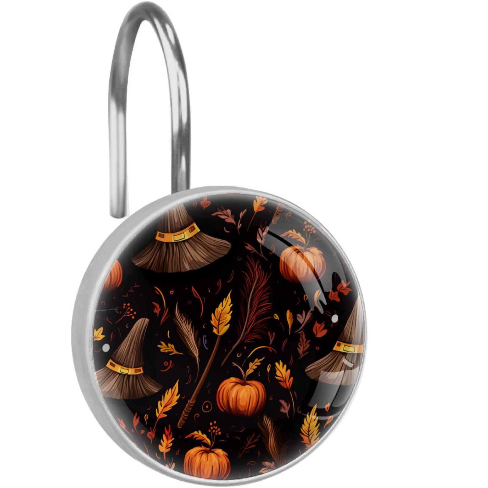 Halloween Witch Hat Shower Curtain Hooks （Set of 12） for Home Hotel ...