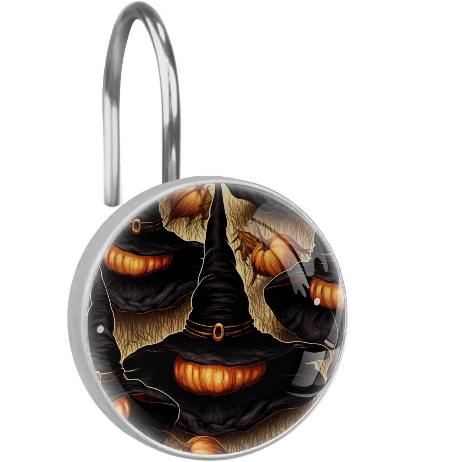 Halloween Witch Hat Shower Curtain Hooks （Set of 12） for Home Hotel ...