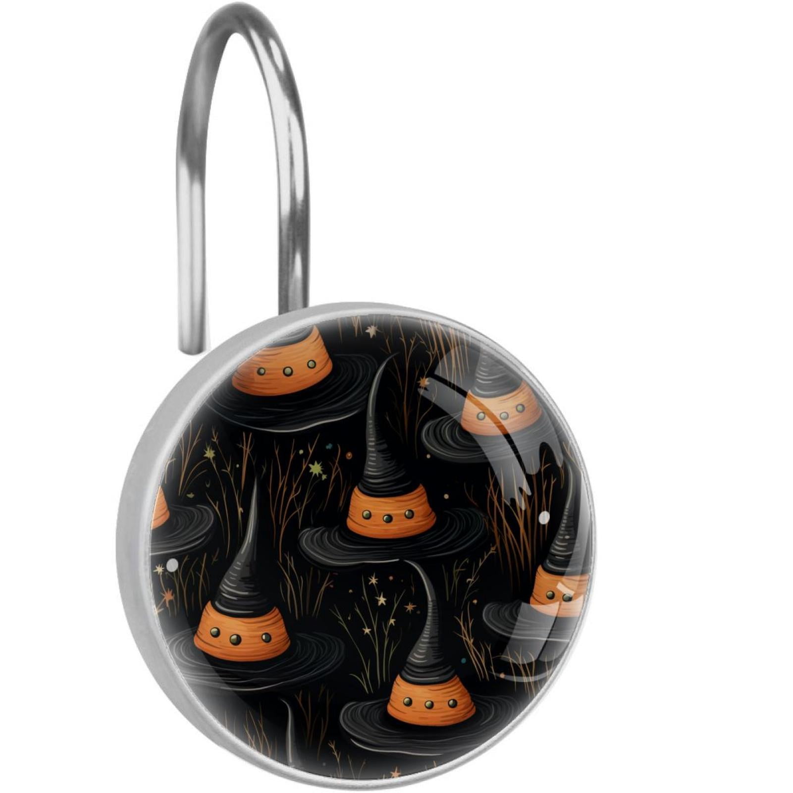 Halloween Witch Hat Shower Curtain Hooks （Set of 12） for Home Hotel ...