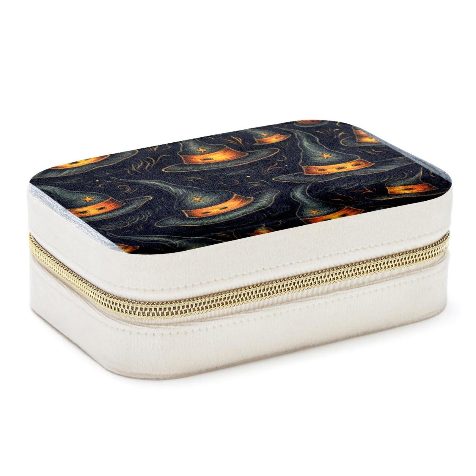 Halloween Witch Hat Velvet Portable Decorative Box with Removable ...