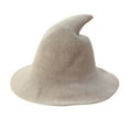 thumbnail image 1 of Halloween Witch Hat With Pointed Top Party Funny Knitted Wool Hat, 1 of 3