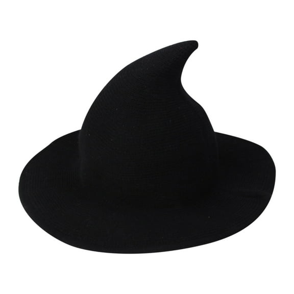 Halloween Witch Hat With Pointed Top Party Funny Knitted Wool Hat