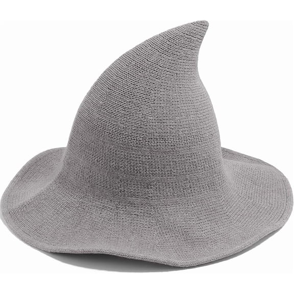 Halloween Witch Hat for Women Wide Brim Foldable Halloween Wool Hats for Party Cosplay Costume Accessory