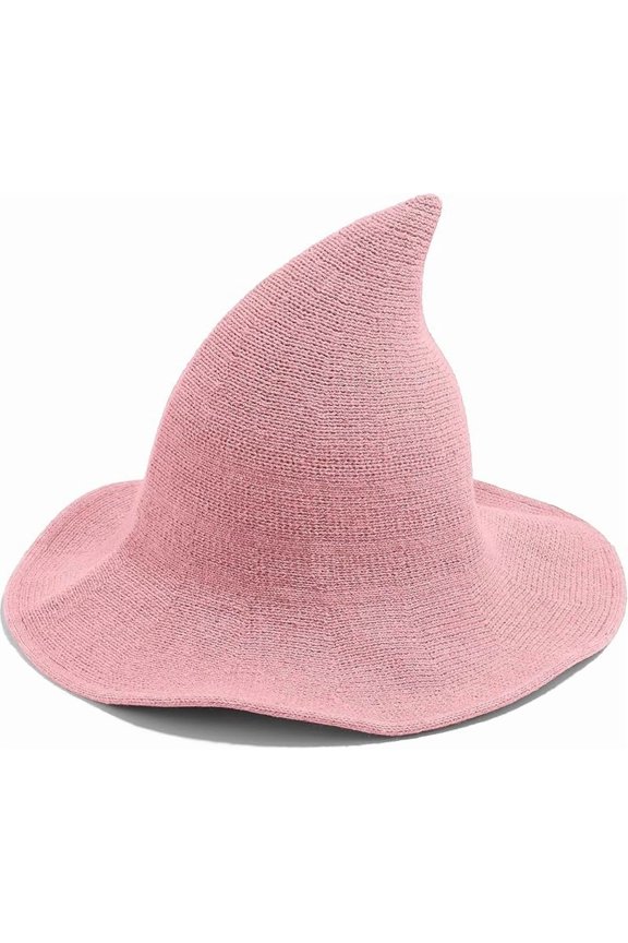 Halloween Witch Hat for Women Wide Brim Foldable Halloween Wool Hats for Party Cosplay Costume Accessory