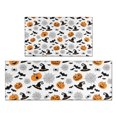 thumbnail image 1 of Halloween Witch Hats Pumpkins and Spider Webs Kitchen Rugs Sets Of 2,Anti Fatigue Kitchen Mat Rugs Non Slip Washable,Decorative Kitchen Floor Mats for Kitchen,Sink,Laundry,17"x30"+17"x47", 1 of 7