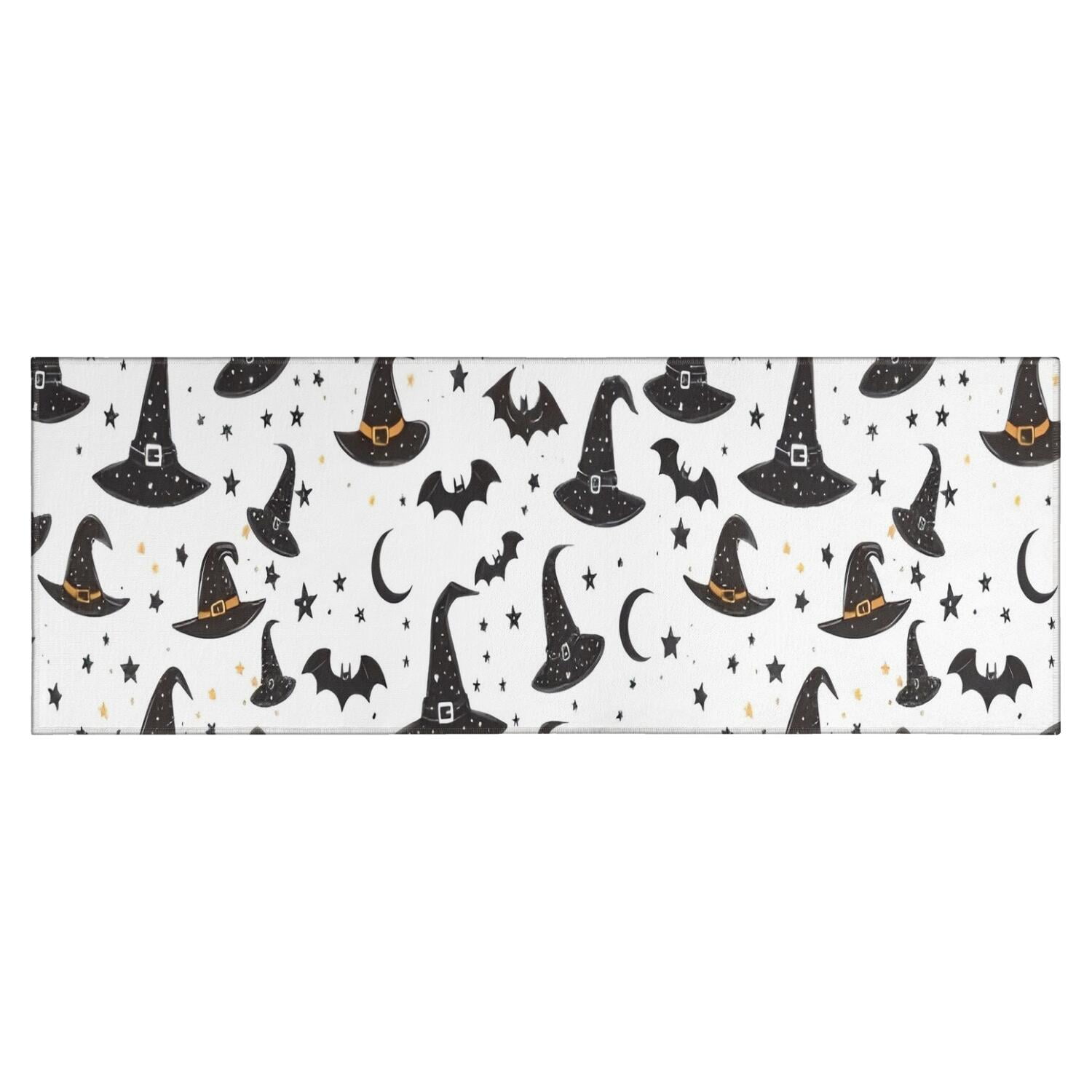 Halloween Witch Hats and Bats Kitchen Rug Mat,Kitchen Runner Rugs Non ...