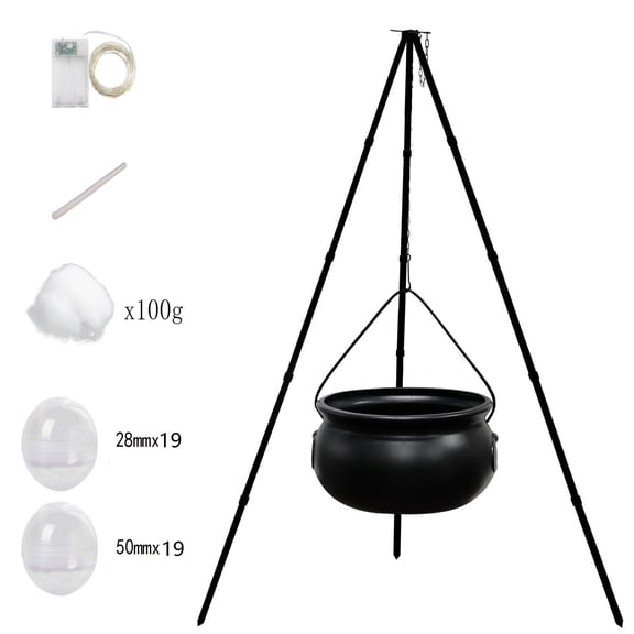 Halloween Witch Jar Luminous DIY Potion Cauldron Set Light Up Decorative Witching Jar Party Haunted House Table Desktop Halloween Prop Decoration Kit Indoor Home Party Decor Gift Ornament