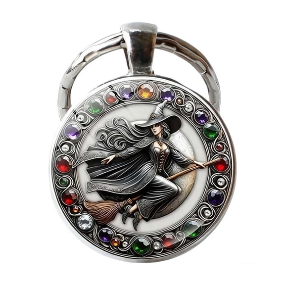 Halloween Witch Keychain Holiday Theme Pendant Accessory Bag Decoration for Celebration Party Gift Idea