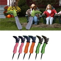 Halloween Witch Leg Yard Stakes, Hallloween Upside Down Witch Legs, Wicked Witch Legs,Halloween Outdoor Lawn Patio Decorations, Halloween Haunted House Decor