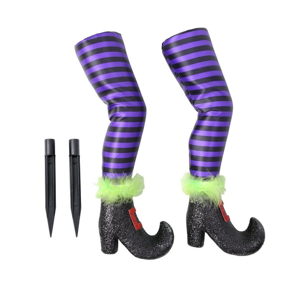 Halloween Witch Legs Yard Stakes Wickedly Fun Decoration Hallween Outdoor Lawn Decorations Halloween Party Haunted House Decor