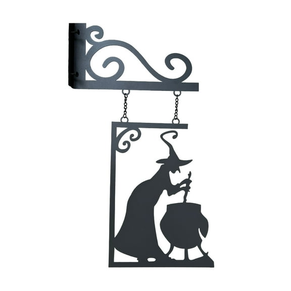 Halloween Witch Metal Sculpture Large Wall Art Unique Witch Design Indoor Outdoor Garden Fashionable Hanging Ornament