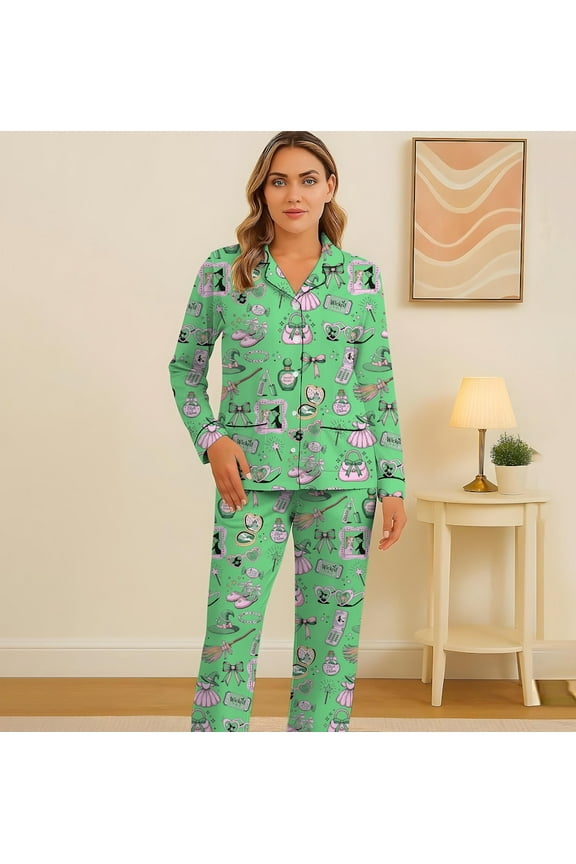Halloween Witch Pajama Set, Wizard Party Pyjamas, Girly Magical Nightwear, Musical Movie Shirt, Holiday Matching Set
