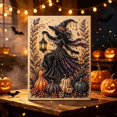 thumbnail image 1 of Halloween Witch Pearl Diamond Art Kit,3D Crystal Bead Full Drill Design with Easy Beginner Friendly Craft，Perfect Fall Halloween Home Wall Art for Party Display Seasonal Gifts, 1 of 4