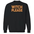 thumbnail image 1 of Halloween Witch Please Graphic Black Men's Cotton Pullover Sweatshirt, 1 of 1