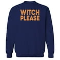 thumbnail image 1 of Halloween Witch Please Graphic Navy Men's Cotton Pullover Sweatshirt, 1 of 1